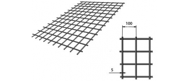 Сетка сварная (дорожная) 100х100х5мм 1,5х2м купить с доставкой в Успенском